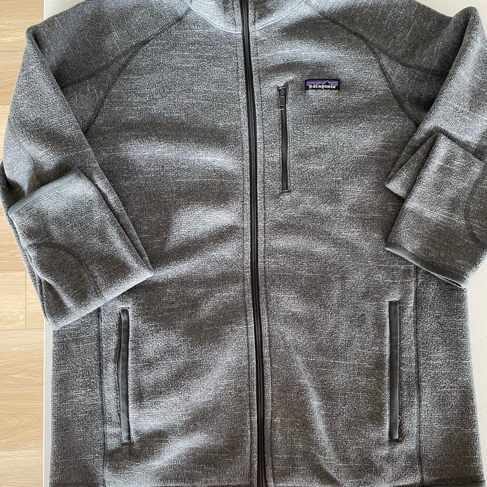 Patagonia Heather Gray Zip-Up mens jacket